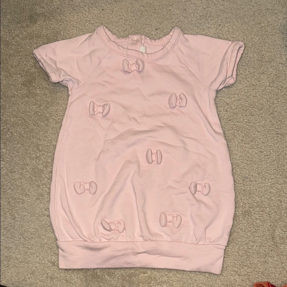Pink Kids Dress with Bow Accents Size 3T